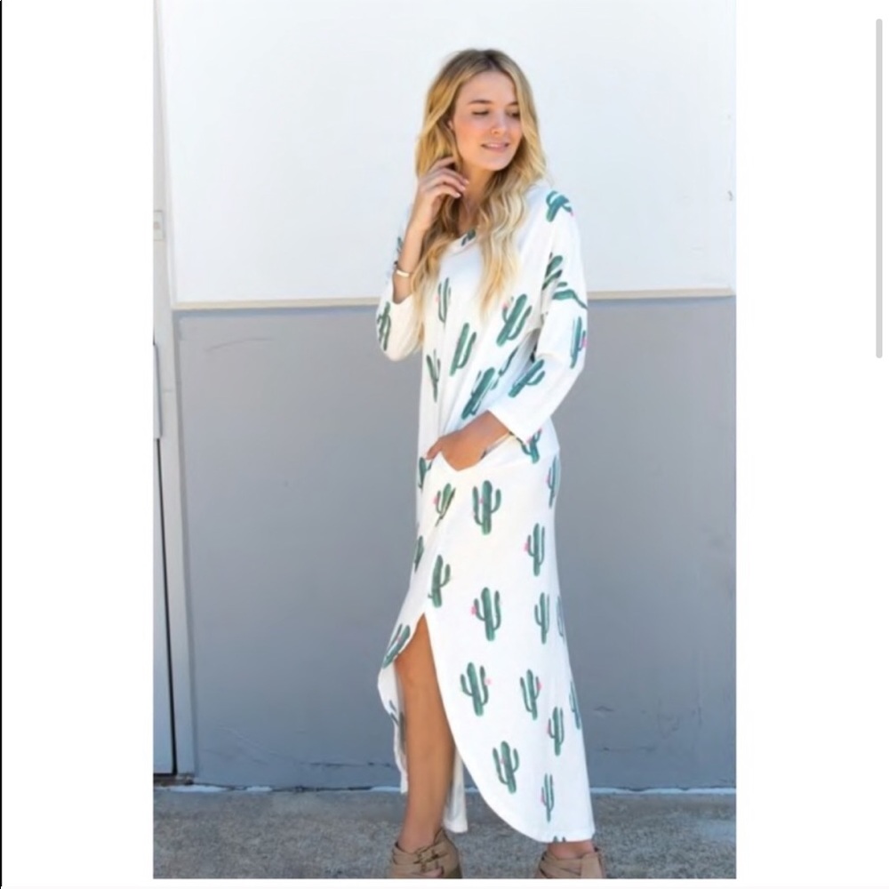 Cactus 3/4 length sleeve maxi